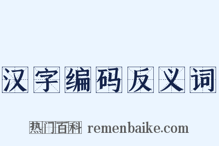 汉字编码反义词是什么意思的图片